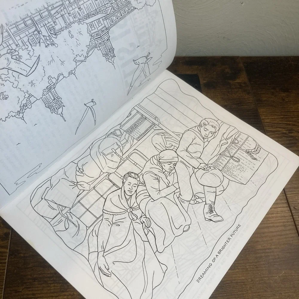 Vintage Coloring Book Ellis Island‎ American Immigration History Nationalities